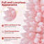 Arbre de Noël artificiel rose 8 pi avec support 1000 branches en métal The Holiday Aisle®