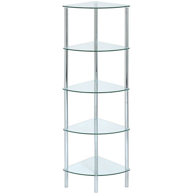 Polo 135 cm H x 38.5 cm W Steel Corner Bookcase