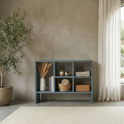 Vale Modern 5-Shelf  Geometric Bookcase, Stylish Bookshelf For Living Room & Home Office