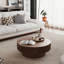 Table basse ronde avec rangement, table centrale