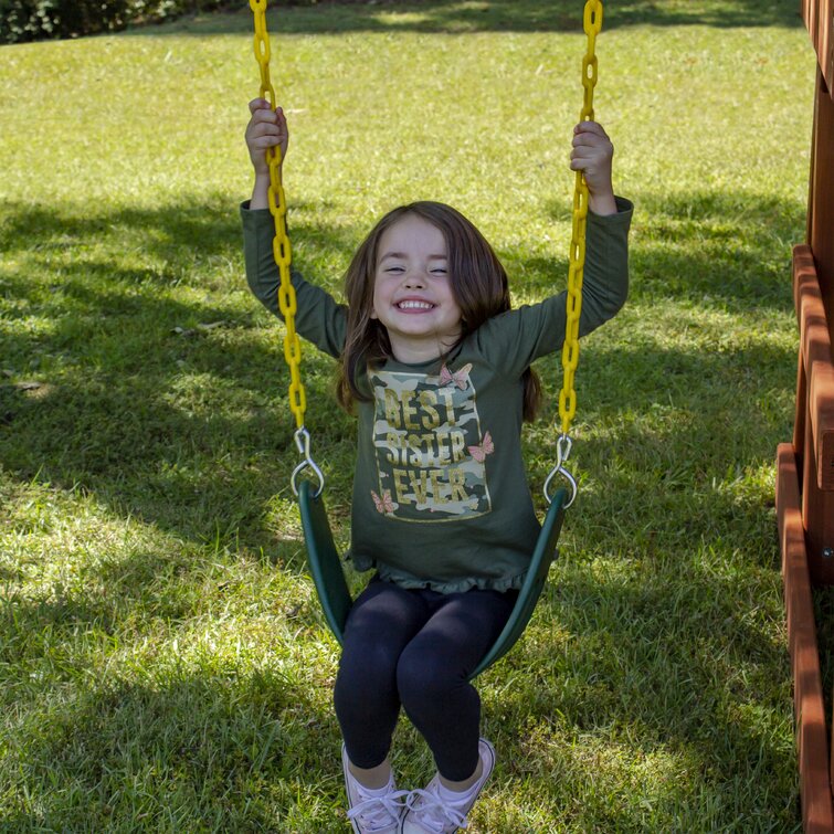 Five Star II Space Saver Swing Set with Wood Roof