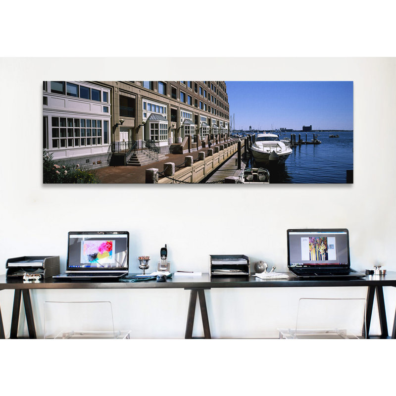 "bateau panoramique à la harbor, rowe wharf, boston harbor, boston, suffolk county," massachusetts ", reproduction de photo sur toile