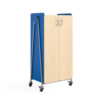 Whiffle Double Sided 18 Compartment Tote Tray Cart with Bins