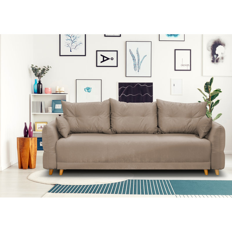 Mowbray 3-Seater Sofa Bed, Light Chocolate Brown