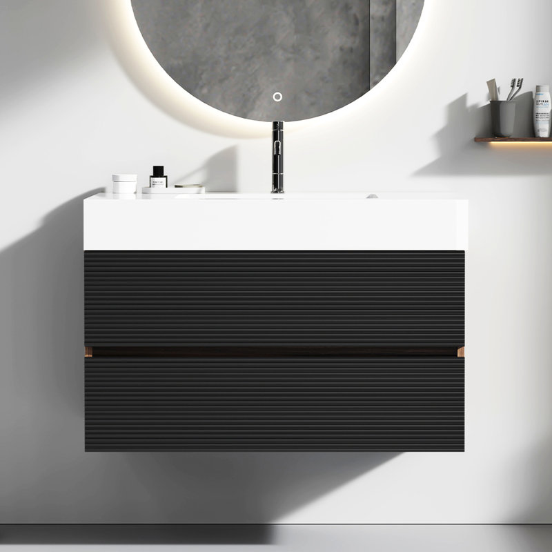 Armoire de salle de bain Grace Walnut, Blanc