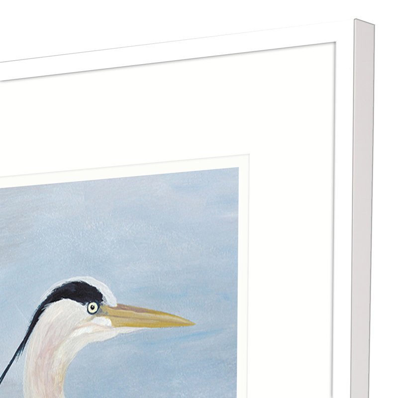 HomeRoots «Coastal Calm I White, reproduction d'art encadrée»
