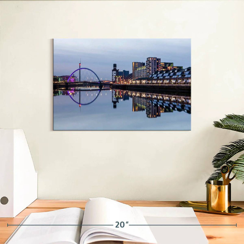 Paysage urbain de Glasgow, H 8 po x l 12 po
