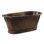 72" Hammered Copper Modern Style Bathtub with Overflow Holes
