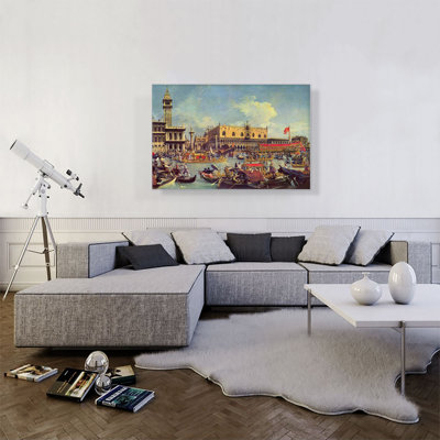 «Return of the Bucintoro on Ascension Day» par Canaletto, reproduction d'art sur toile tendue