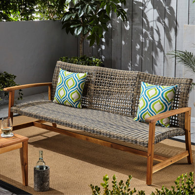 Chaise gracieuse à 3 places avec siège en bois élégant