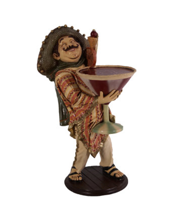 Mexican Cocktail Butler Statue