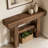 41.34" Farmhouse Console Table, 2-Tier Narrow Sofa Table with Storage Shelf for Hallway, Foyer, Living Room, Rustic Brown