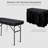 Portable Party 4 FT. Folding Ice Cooler Table with Removable Matching Skirt and Drain Hose-93498043