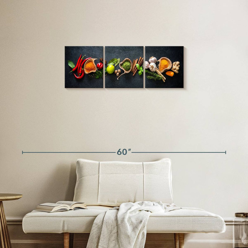 Épices pour la cuisson 3 pièces, H 12 po x l 38 po x P 1,25 po