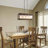 4 - Light Iron Dimmable Kitchen Island and Lantern Square / Rectangle Chandelier