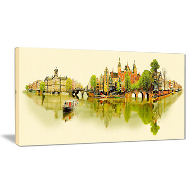 « amsterdam panoramique view », impression sur toile