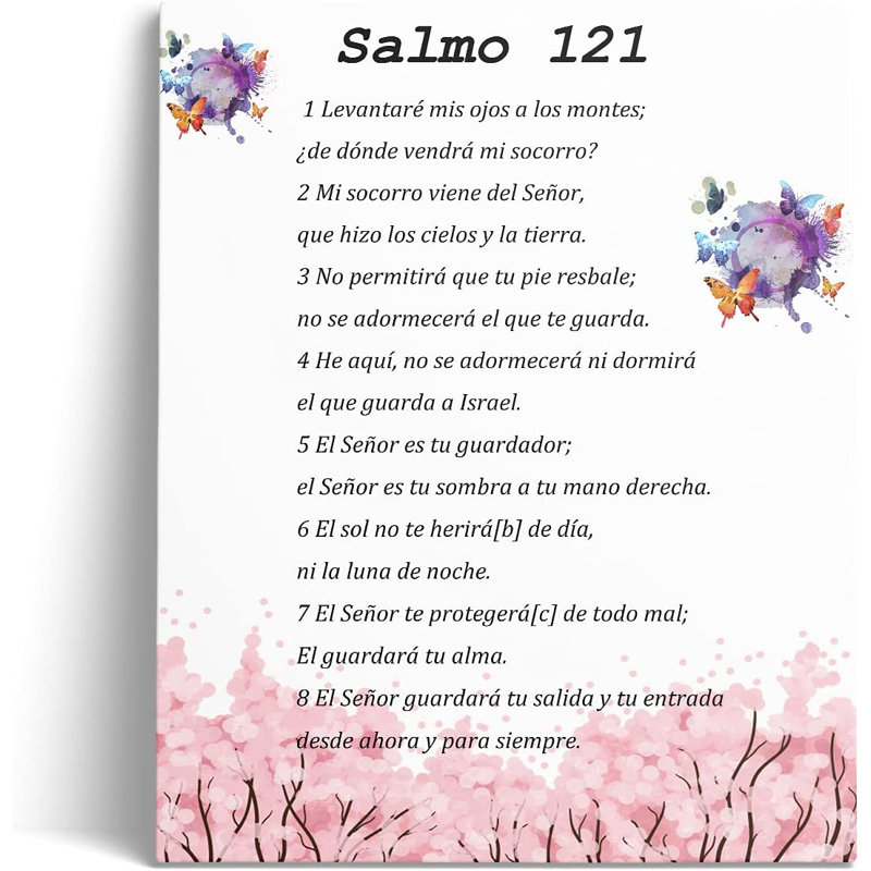 Salmo 121 En Espanol Para Pared - peinture sur toile tendue, H 20 po x l 16 po x P 2 po