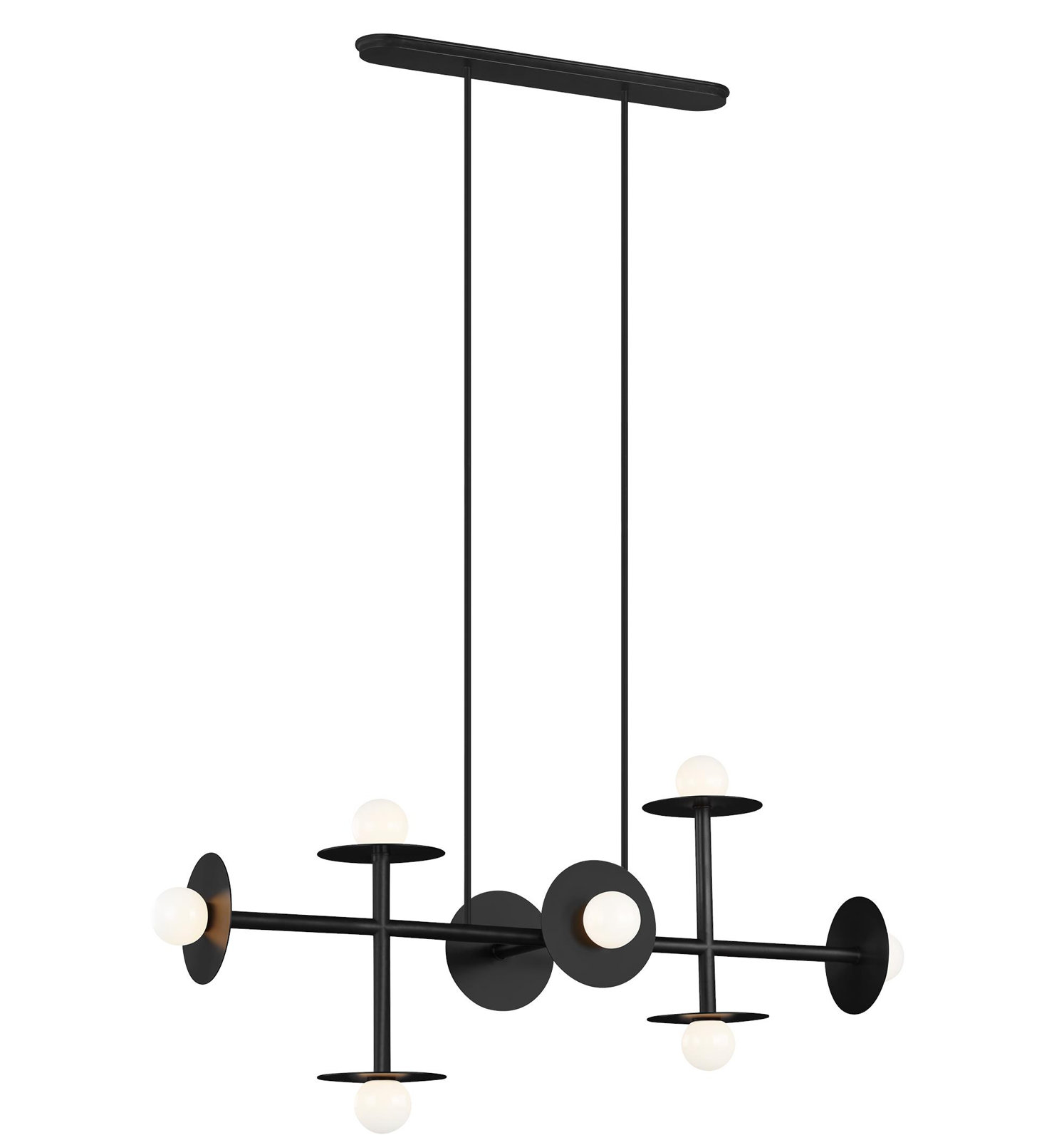 8 - Light Dimmable Sputnik Chandelier, Midnight Black