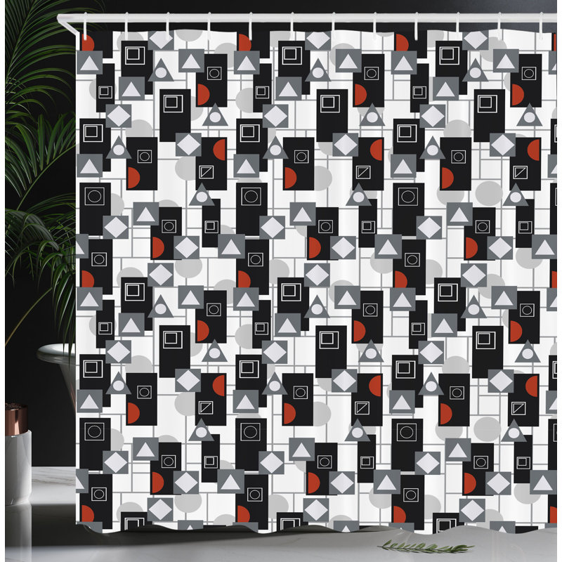 Shower Curtain with Hooks Included, 84"H x 69"W
