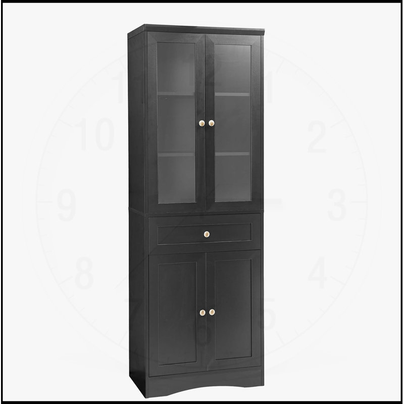 Grande armoire de salle de bain polyvalente avec plusieurs compartiments et tablettes réglables pour un rangement optimal