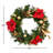 24" Red Ruby Pre-lit Holiday Wreath
