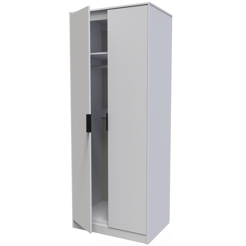 Turah Manufactured Wood Wardrobe, Grey Matt