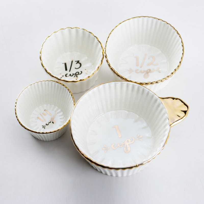 Grace's Tea Ware 4 -Piece Ceramic Measuring Cup Set