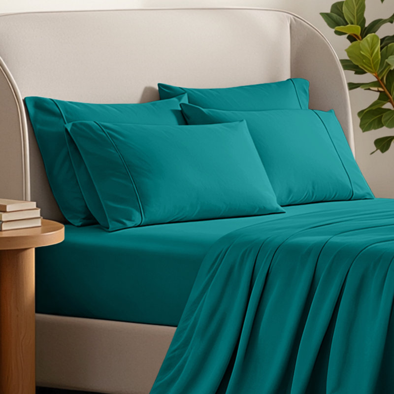 Ultra-Soft Microfiber Pillowcase, Emerald, 4 King Pillowcases