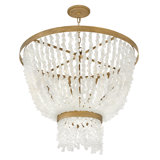 Dune 8 - Light Crystal Tiered Chandelier