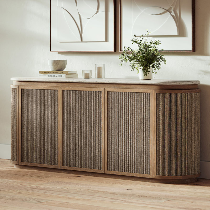 Molewski 5-Door Stone and Rope Server, Toffee