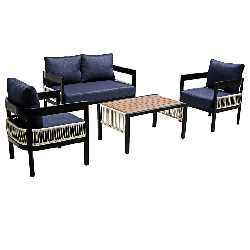 Multi-person Outdoor Sofa Set, Dark Blue