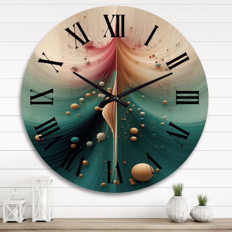 Horloge murale en bois massif Rossleigh, Très grand