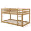 Lit superposé bas simple en bois avec échelle en bois-1079904434