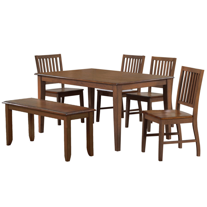 Solid Wood Top Four Leg Dining Set