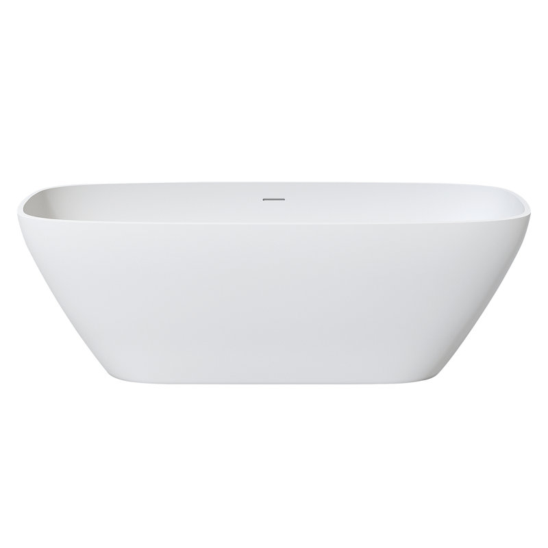 67" Premium Solid Surface Deep Soaking Bathtub