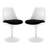 Modholic Tulip Swivel Side Chair, Black-873244884-929971210