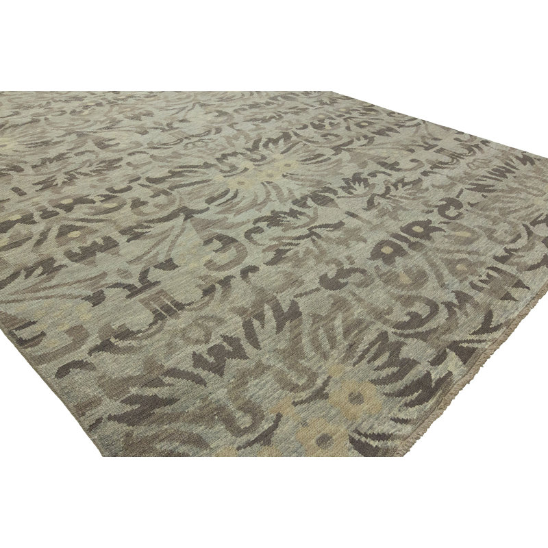 Kwak Damask Area Rug in Gray, Rectangle 2' x 3'