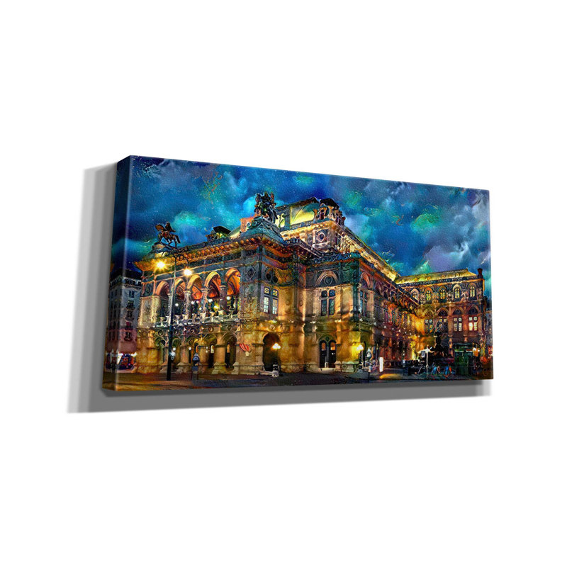 " Vienna Austria Opera House " by Pedro Gavidia, 12" H x 24" W x 0.75" D