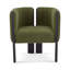 Ensemble de 2 chaises de salle à manger de style moderne avec structure en bois d'hévéa et tissu bouclé, capacité de 225 lb, pour la salle à manger et l'espace de vie