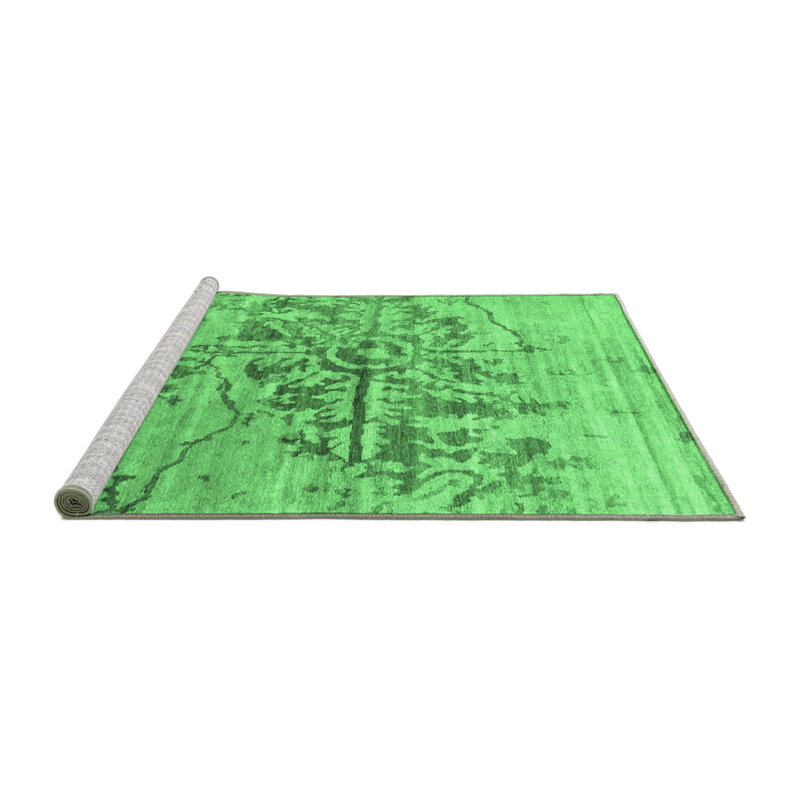 Washable Abstract Indoor Rug, Round 7'