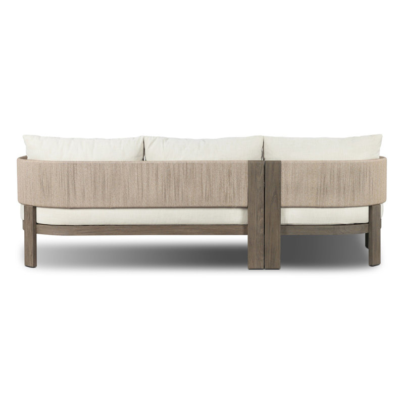 Delancy Outdoor 2PC Sectional-LAF Chaise-Vergo Cream, Left Hand Facing