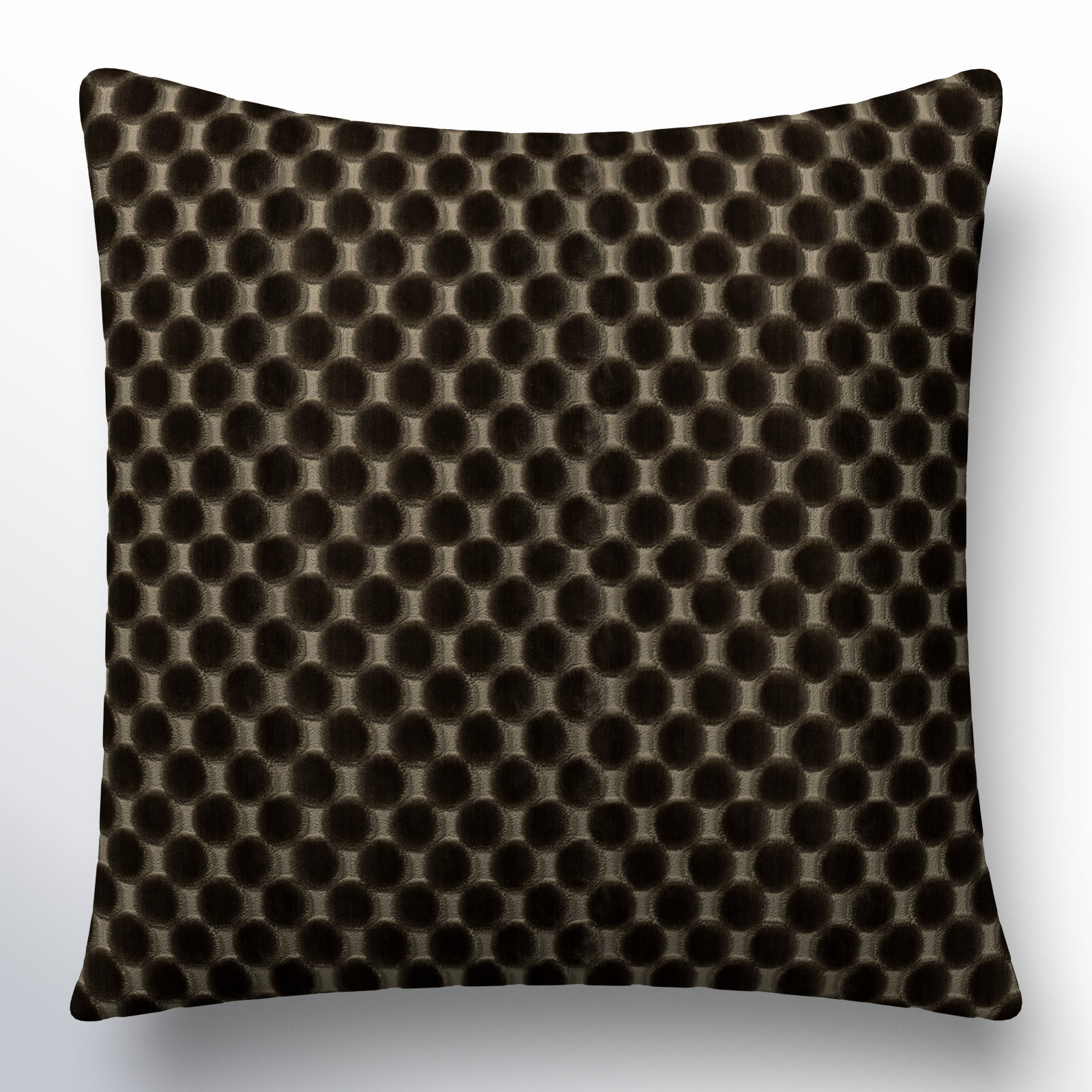 Nirvan Velvet Dot Throw Pillow, Green, Square 20", Polyester