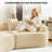 109.45" Curved Compression Sectional Sofa, No Assembly For Multiple Scenarios-893999235