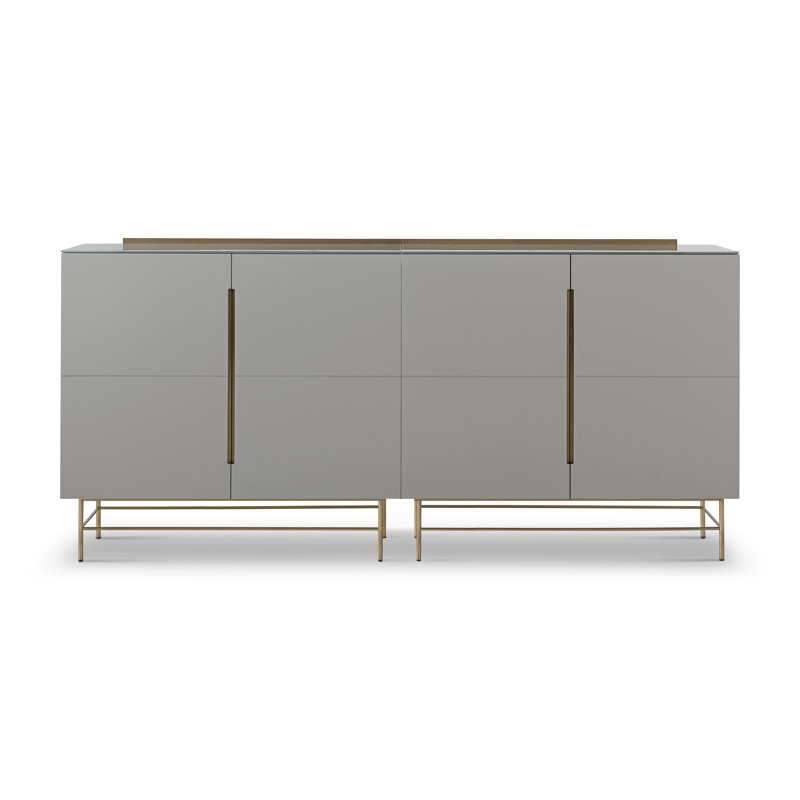 Nicholls 220cm Sideboard, Grey/Gold
