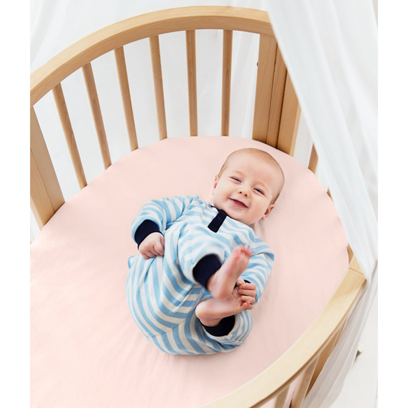 Stokke Sleepi Mini Fitted Crib Sheet, Peachy Pink