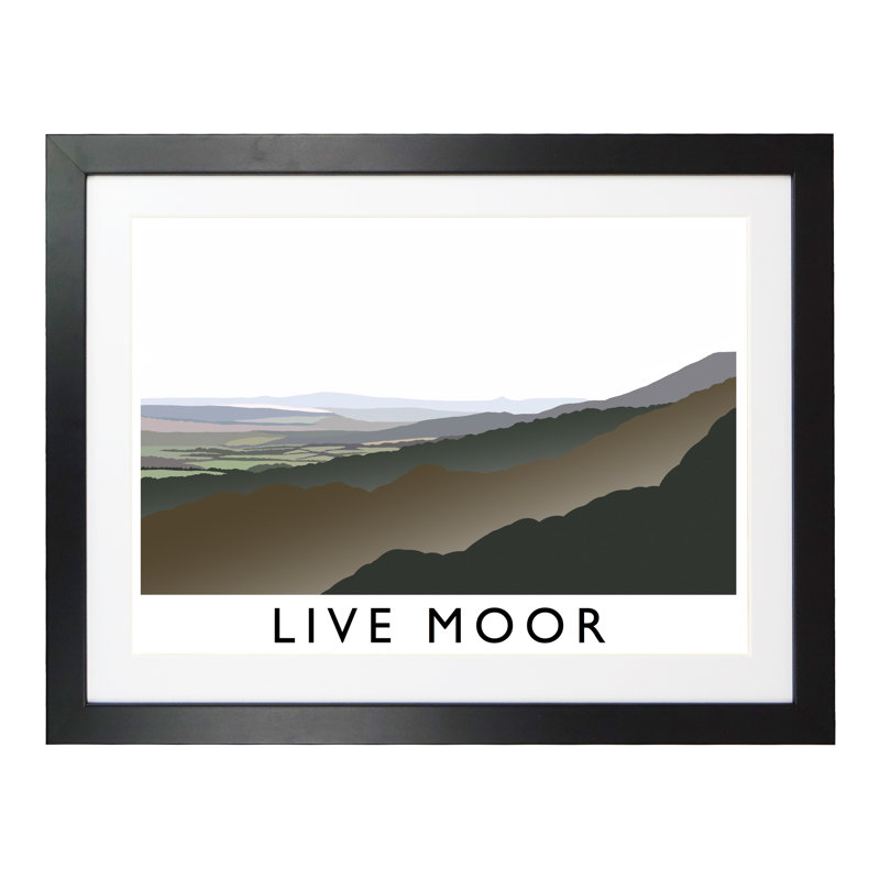 Live Moor 1 Piece Wall Art, 44 cm H x 54 cm W x 2.2 cm D, Black Wood Frame