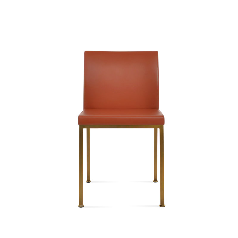 Aria Metal Adjuster Side Chair, Brass, PPM Brick 