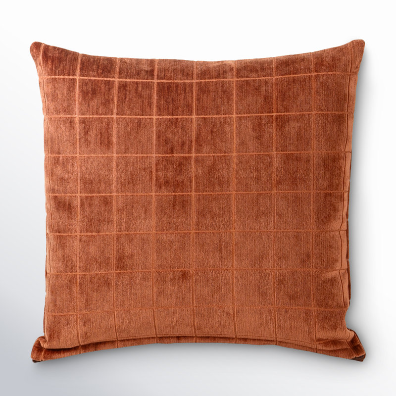 Coussin Otterville, Noix de muscade géométrique, H 30 po x l 30 po, Polyester