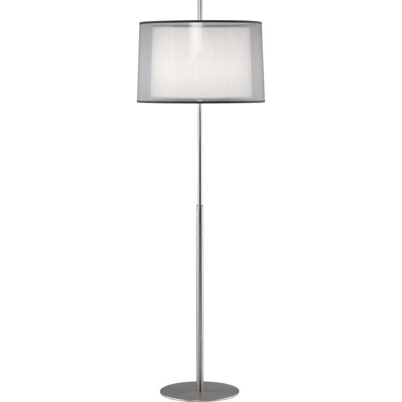 Saturnia 63.75'' Traditional Floor Lamp, Stainless Steel over Metal