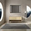 Rangement de salle de bain autoportant 60 po en bois d'ingénierie, armoire à 4 portes, porte de meuble-lavabo moderne en chêne